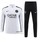 Chandal de Sudadera del Paris Saint-Germain 2023-2024 Blanco