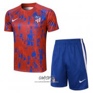 Chandal del Atletico Madrid 2023-2024 Manga Corta Rojo - Pantalon Corto