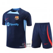 Chandal del Barcelona 2022-2023 Manga Corta Azul - Pantalon Corto