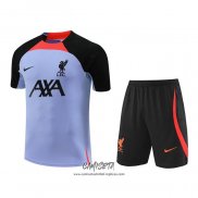 Chandal del Liverpool 2022-2023 Manga Corta Purpura - Pantalon Corto