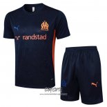 Chandal del Olympique Marsella 2024-2025 Manga Corta Azul - Pantalon Corto