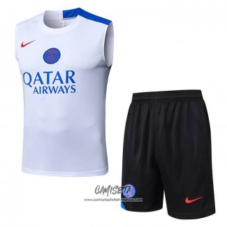 Chandal del Paris Saint-Germain 2025-2026 Sin Mangas Blanco
