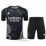 Chandal del Real Madrid Dragon 2024-2025 Manga Corta Negro - Pantalon Corto