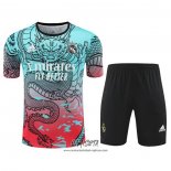 Chandal del Real Madrid Dragon 2024-2025 Manga Corta Verde y Rojo - Pantalon Corto