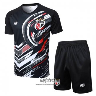 Chandal del Sao Paulo 2025-2026 Manga Corta Negro - Pantalon Corto