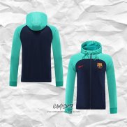 Chaqueta con Capucha del Barcelona 2022-2023 Verde y Azul