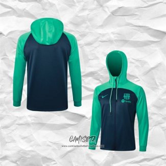 Chaqueta con Capucha del Barcelona 2023-2024 Azul y Verde