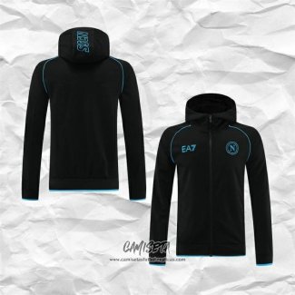 Chaqueta con Capucha del Napoli 2023-2024 Negro