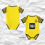 Primera Camiseta Borussia Dortmund 2021-2022 Bebe