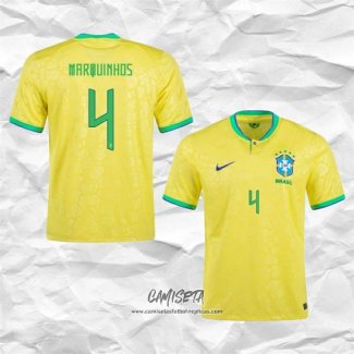 Primera Camiseta Brasil Jugador Marquinhos 2022