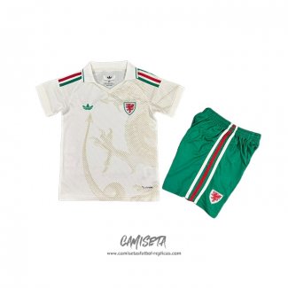 Segunda Camiseta Gales 2026 Nino