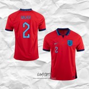 Segunda Camiseta Inglaterra Jugador Walker 2022