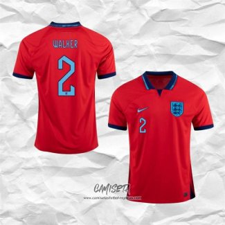 Segunda Camiseta Inglaterra Jugador Walker 2022