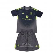 Segunda Camiseta Manchester United Portero 2025-2026 Nino Negro