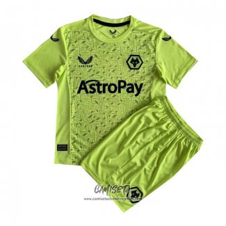 Segunda Camiseta Wolves Portero 2023-2024 Nino