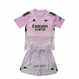Camiseta Arsenal Portero 2025-2026 Nino Rosa