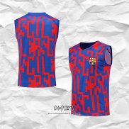 Camiseta de Entrenamiento Barcelona 2022-2023 Sin Mangas Rojo y Azul