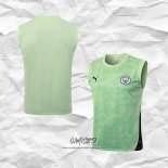Camiseta de Entrenamiento Manchester City 2025-2026 Sin Mangas Verde