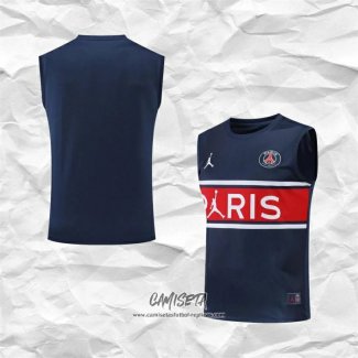 Camiseta de Entrenamiento Paris Saint-Germain 2022-2023 Sin Mangas Azul y Rojo