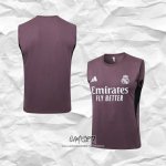 Camiseta de Entrenamiento Real Madrid 2025-2026 Sin Mangas Gris Purpura