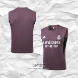 Camiseta de Entrenamiento Real Madrid 2025-2026 Sin Mangas Gris Purpura