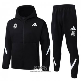 Chandal con Capucha del Real Madrid 2025-2026 Negro