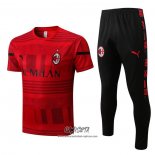 Chandal del AC Milan 2022-2023 Manga Corta Rojo