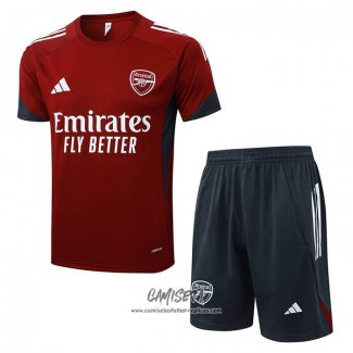 Chandal del Arsenal 2025-2026 Manga Corta Rojo - Pantalon Corto