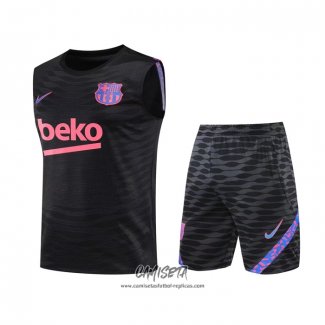 Chandal del Barcelona 2022-2023 Sin Mangas Negro