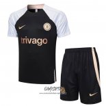 Chandal del Chelsea 2023-2024 Manga Corta Negro - Pantalon Corto