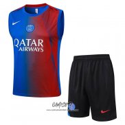 Chandal del Paris Saint-Germain 2025-2026 Sin Mangas Azul Rojo