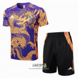 Chandal del Real Madrid Dragon 2024-2025 Manga Corta Purpura - Pantalon Corto