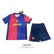 Primera Camiseta Barcelona 2024-2025 Nino Rojo Azul