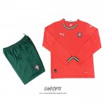 Primera Camiseta Portugal 2025 Nino Manga Larga