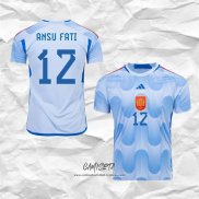 Segunda Camiseta Espana Jugador Ansu Fati 2022