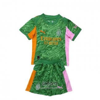 Camiseta AC Milan Portero 2025-2026 Nino Verde
