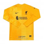 Camiseta Liverpool Portero 2021-2022 Manga Larga Amarillo