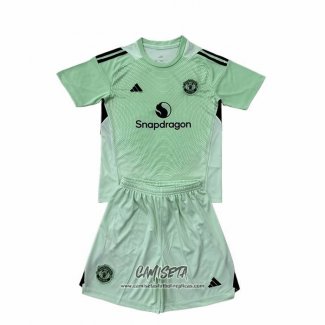 Camiseta Manchester United Portero 2025-2026 Nino Verde