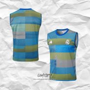 Camiseta de Entrenamiento Real Madrid 2025-2026 Sin Mangas Azul Verde