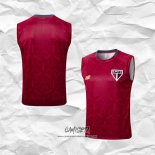 Camiseta de Entrenamiento Sao Paulo 2025-2026 Sin Mangas Rojo