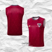 Camiseta de Entrenamiento Sao Paulo 2025-2026 Sin Mangas Rojo