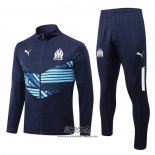 Chandal de Chaqueta del Olympique Marsella 2022-2023 Azul Oscuro