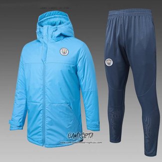 Chandal de Invierno del Manchester City 2025-2026 Azul Blanco