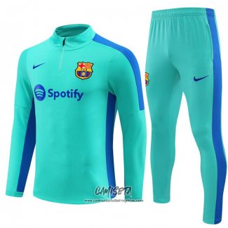 Chandal de Sudadera del Barcelona 2023-2024 Nino Verde