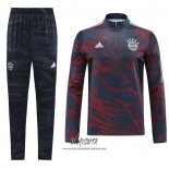 Chandal de Sudadera del Bayern Munich 2022-2023 Rojo y Gris