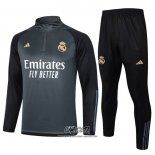 Chandal de Sudadera del Real Madrid 2023-2024 Nino Gris