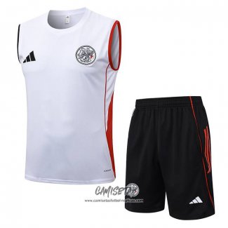 Chandal del Ajax 2025-2026 Sin Mangas Blanco