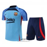 Chandal del Barcelona 2022-2023 Manga Corta Azul - Pantalon Corto