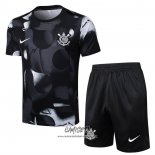 Chandal del Corinthians 2025-2026 Manga Corta Negro - Pantalon Corto