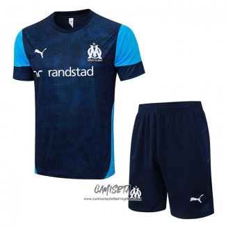 Chandal del Olympique Marsella 2025-2026 Manga Corta Azul - Pantalon Corto